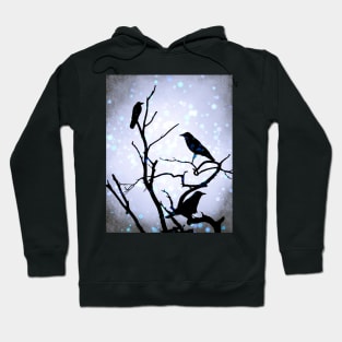 Crow Birds on Tree Bird 94 Hoodie